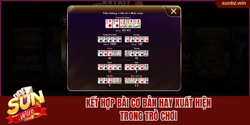 Kết hợp bài cơ bản trong trò chơi